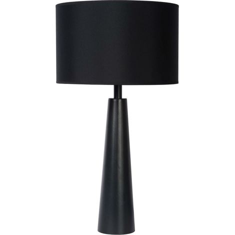 [NEUWERTIG] B-Ware Lucide Tischlampe Yessin Tischlampe Nachttischlampe E27 Kegelfuß Schwarz