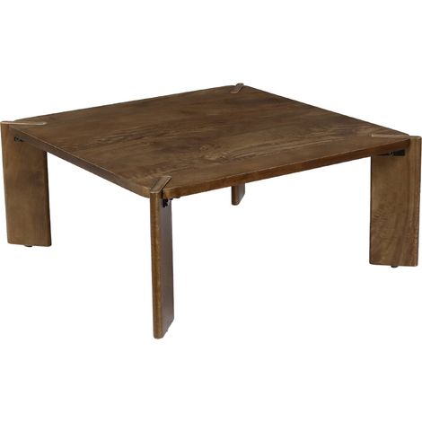 sweeek - Exotischer quadratischer Couchtisch aus Massivholz