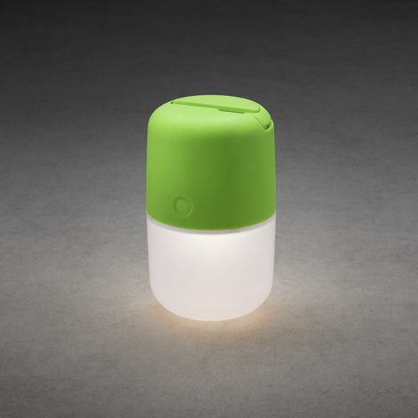 Konstsmide Assisi Lampe d'extérieur portable ronde à énergie solaire LED verte, IP44 (1/2)
