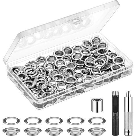 Ösen-Set mit 120 Teilen für Planen, Ösen mit 12 mm Innendurchmesser (1/4)