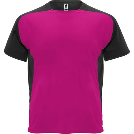 Camiseta técnica de manga ranglán y cubrecosturas a tono BUGATTI ROLY XL Fucsia/Negro