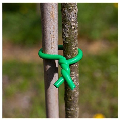 Fil de jardin souple vert gainé pour plantes, 8 m x 3 mm