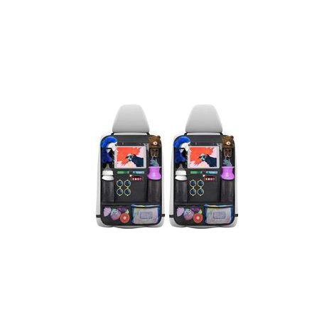 Protection de dossier de voiture [Lot de 2], Organisateur de siège arrière pour enfants - Oxford 600D, Imperméable, Protection anti-salissures avec compartiment pour iPad et tablette 12 pouces (1/5)
