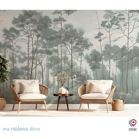 Papier peint : Forêt et dessin 2 - Intissé - L.300 x H.280 cm (1/5)