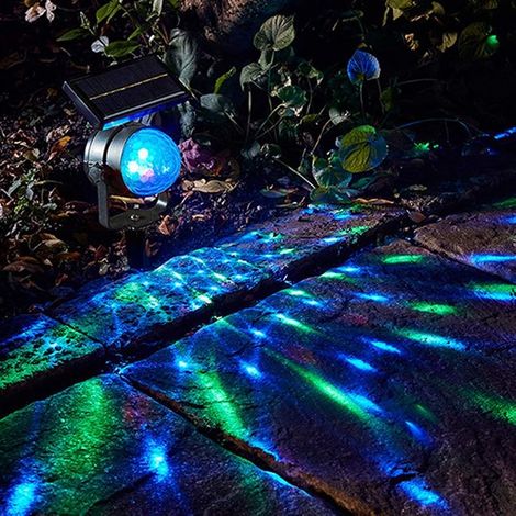 Lumière de projecteur extérieure, Impermeable à l'eau LED Solaire Projecteur Spot Solaire Exterieur Lampe Solaire de LED pour Jardin Éclairage décoratif la fête de Noël (1/5)