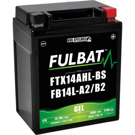 Batteria al gel fulbattery - FTX14AHL-BS / FB14L-A2 / FB14L-B2 / YTX14AHL-BS / YB14L-A2 / YB14L-B2 (gel, senza manutenzione) (1/2)