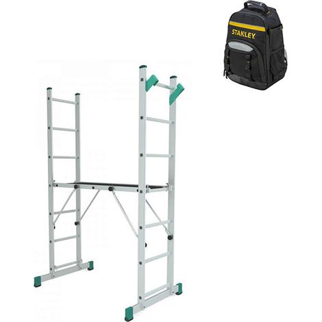 Echafaudage pour escalier : 3.00m haut. travail max + Sac à dos de chantier - 8507-SAC (1/5)
