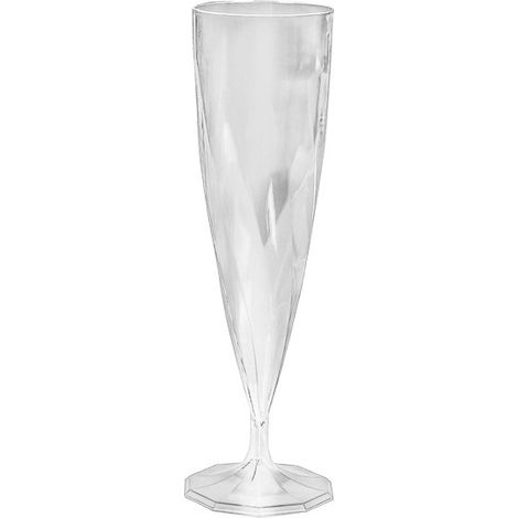 Verres à champagne en plastique transparents, 10 pièces, 13,5 cl 33-60