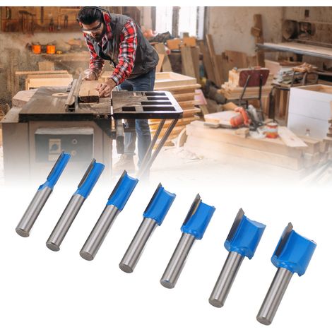 Set aus 8-mm-Nutfräsern, Holzfräser, doppelseitiger Nutfräser, Fräser, Hartmetall-Schärffräser, Fräskopf für Graviermaschinen. (1/5)