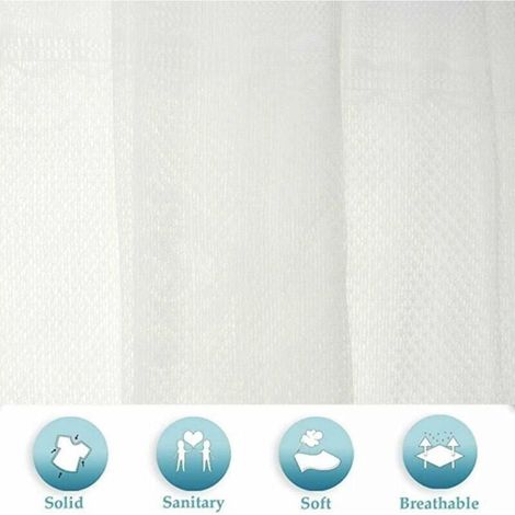 Rideau de Porte en Dentelle. 60cm x 180cm Rideaux en Voile de Fenêtre Semi Transparents. Rideau Brodé pour Décoration Maison Salon. Chambre. Blanc (1/5)
