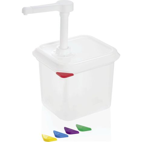 Distributeur de sauces GN 1/6 2,6 ltr H 150 mm polypropylène HACCP - Was Germany (1/2)