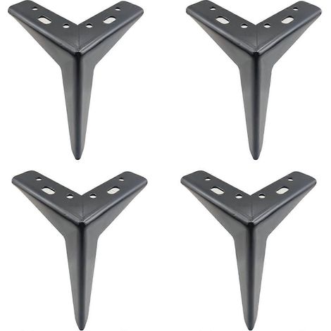 Set mit 4 Möbelfüßen, dreieckigen Sofafüßen, Schrankfüßen, Metallmöbelbeinen, Tischbeinen, Ersatzfüßen für TV-Schränke, Sofafüßen (105 mm)-105 mm-