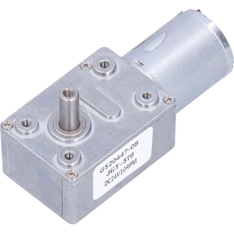 Moteur à engrenage à vis sans fin 24 V CC avec régulateur, mini-turbine réducteur à couple élevé pour robots et serrures électroniques, 24 V, 10 tr/min (1/5)