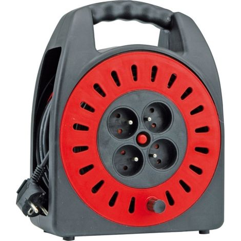 Rallonge rétractable, 4 prises, 3x1mm2, 15m 72570 VOREL