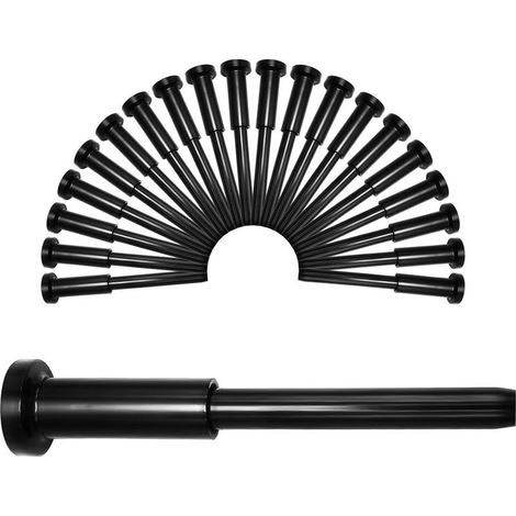 Pack of 20 invisible cable railing fasteners, invisible T316 stainless steel mounting, 0.3 cm tensioner for wood and metal posts, bridge railing set (black) (1/5)