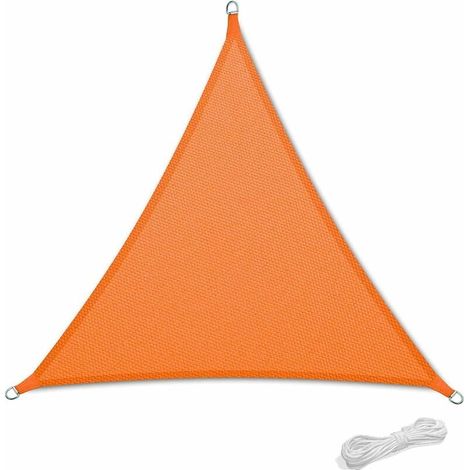 [NEVER USED] 3x3x3m Waterproof Resistant Awning for Patio & Terrace Garden Sun Shade 90% UV Protection with Orange Triangular Free Rope (1/4)