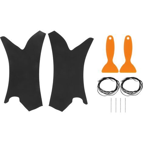 Poignée intérieure de porte en cuir PU, housse de tirette intérieure avec couture gantée pour 316i 316d 318i 318d (1/5)