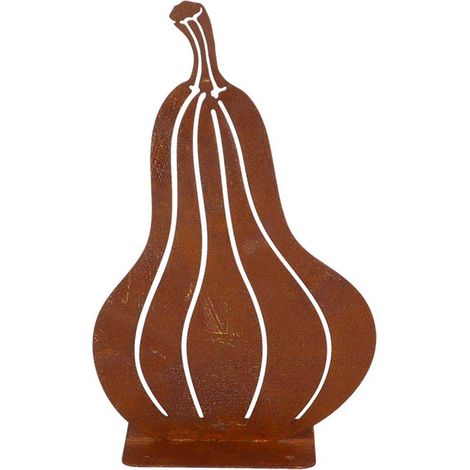 Courge décorative en métal rouillé Butternut (1/2)