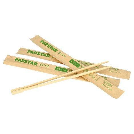Baguettes chinoises emballées individuellement, 23 cm, 50 paires (1/2)