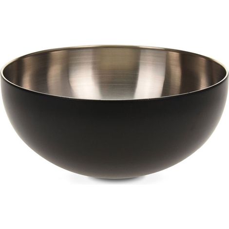 Piatto/ciotola in acciaio inox nero da 24 cm (1/3)