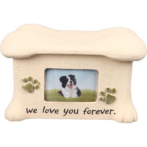 Urnes funéraires pour animaux de compagnie contenant les cendres d'un chien - Boîte à souvenirs pour cendres de chien - Urne pour chien avec présentoir photo pour deux pattes et couvercle en forme d'o (1/5)