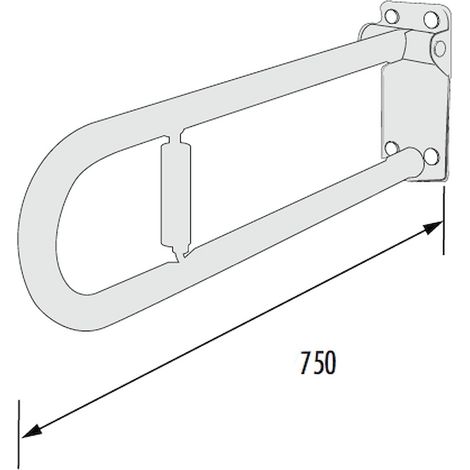 SCELTO DA DESIVERO Dsv14836 barra ribaltabile 75cm rivestita Nylon codice prod: DSV14836