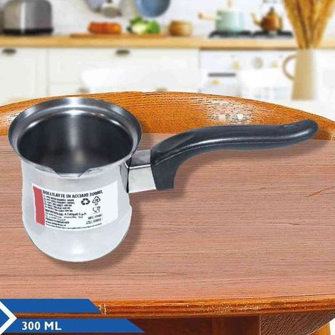 Trade Shop - Caldera De Acero Inoxidable De Acero Inoxidable 300/400 / 500 / 1000ml Con Asa Ergonómica - 300ml