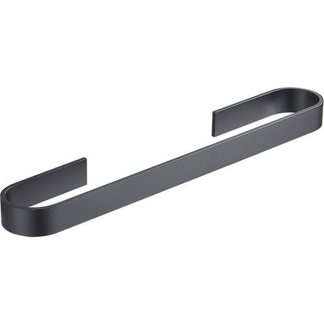 Porte-serviettes Space en aluminium, adapté à la salle de bain et à la cuisine, gain de place, 35 cm (noir) (1/5)