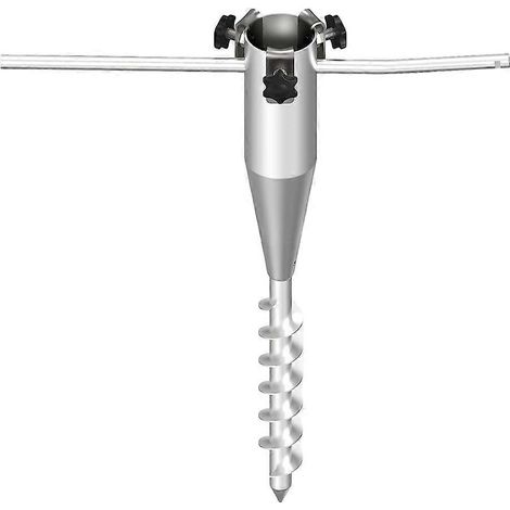 Structure de parasol de plage - Piquet d'ancrage au sol en métal robuste pour une stabilité optimale face au vent (1/5)