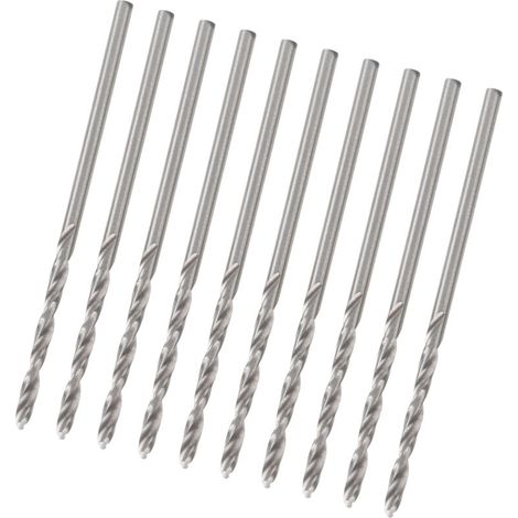 Jeffergarden Lot de 10 forets hélicoïdaux à petite tige droite pour machine-outil 1,75 mm (1/5)