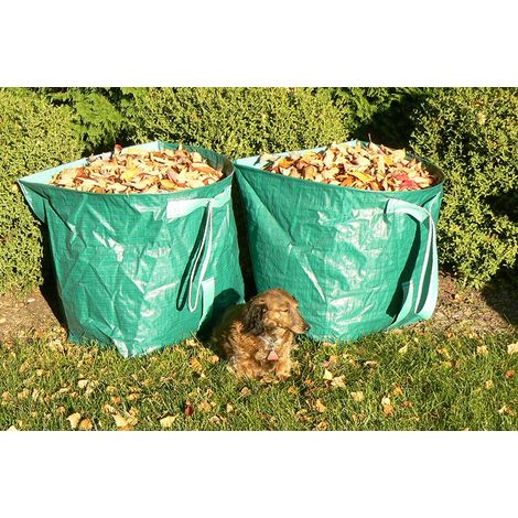 Sac de jardin réutilisable robuste 58x58x2cm pour feuilles, déchets verts, pelouse et piscine - Grand sac à déchets végétaux durable (1/2)
