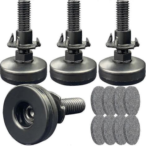 3/8"-Gewinde-Nivellierfüße – Schwerlastausführung, 4er-Pack, Schwarz – L (1/5)