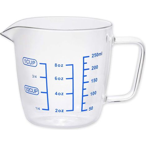 Verre doseur avec tasse graduée de 250 ml, 1 tasse (1/5)