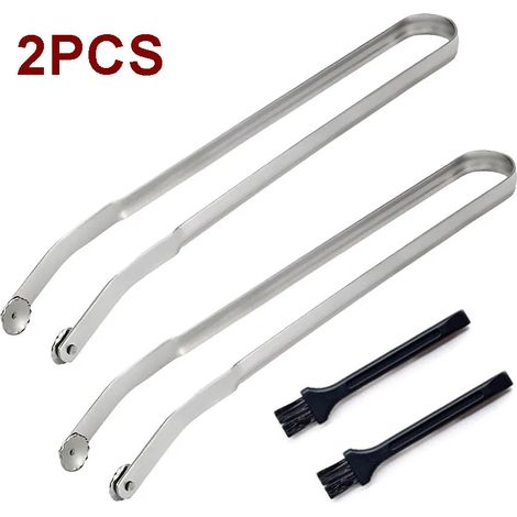 Pince à saucisses pour barbecue, résistante aux hautes températures, en métal, pour grillades et hot-dogs. Outil de barbecue multifonction.-AquaForge (1/5)