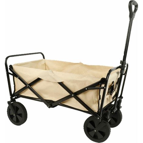 Marbueno Faltbarer Multifunktionswagen Beige 150 KG