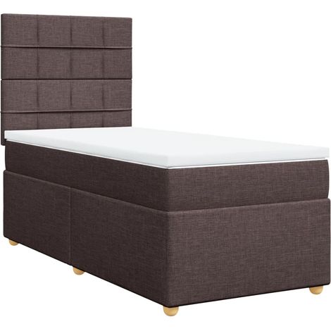 Maison Exclusive - Boxspringbett mit Matratze Dunkelbraun 100x200 (1/5)