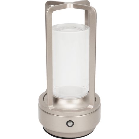 Kabellose Tischleuchte, Kristallschirm, 3 Farbtemperaturen, Touch-Bedienung, USB-aufladbar, LED-Schreibtischlampe für Zuhause, silber (1/5)