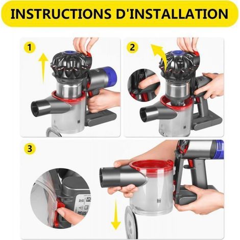 Poubelle Pièces Détachées pour Aspirateur Dyson V8 V7 SV11 SV10 Series, Bac à Poussière, Pièce de Rechange numéro 967699-01 (1/5)