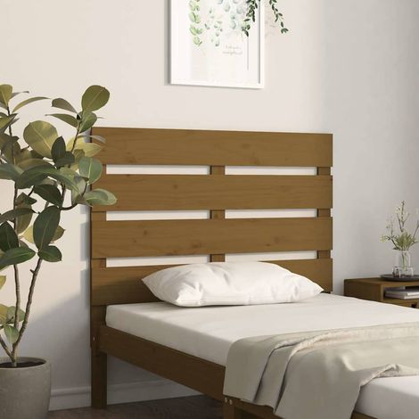 vidaXL Cabecero madera maciza de pino marrón miel 75x3x80 cm (1/5)