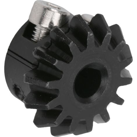 Pignon conique à serrage 14 dents, module 1.5, alésage 6mm en acier pour robotique (1/5)