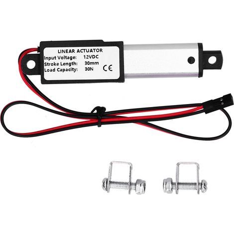 Wasserdichter Mini-Linearantrieb, Mikrobewegung, 12 V DC, 30 mm Hub für DIY-Roboter, Kraft 30 N, Geschwindigkeit 30 mm/s (1/5)