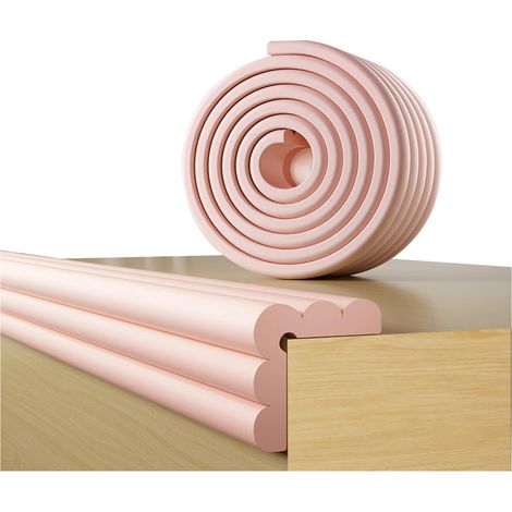 2M Protections de Bords Table pour bébé, d'angle Souples Meubles et Tables, Pare-Chocs Enfants, Coussins pré-collés,Tout Usage Anti-Crash Protection (Rose) Rose - (1/5)