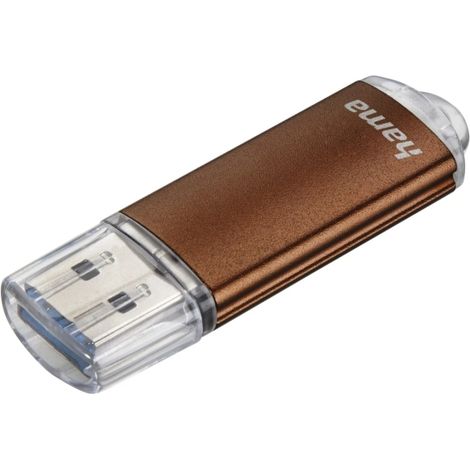 El Hama Lápiz USB Laeta en color bronce combina funcionalidad y estilo en un diseño compacto y resistente. Con una capacidad de 64 GB, ofrece espaci