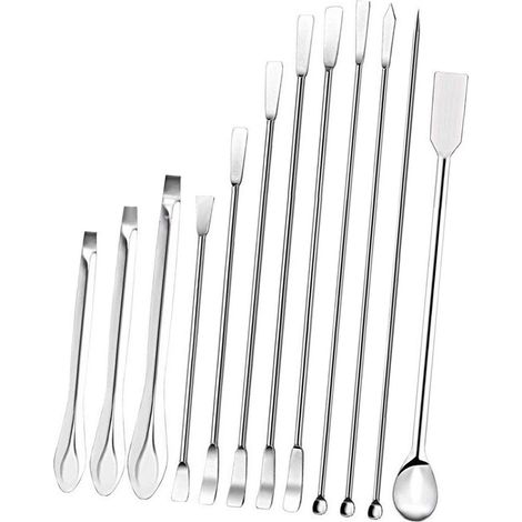 Mikrovolumenlöffel aus Edelstahl 304, 31 Edelstahlschaber, Schaber, Laborschaber (Mikro) (1/4)