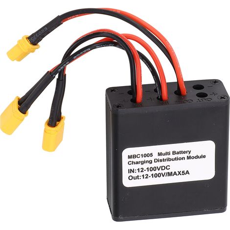 Adaptateur double batterie parallèle professionnel et efficace pour vélo électrique 12V-100V 5A (1/5)