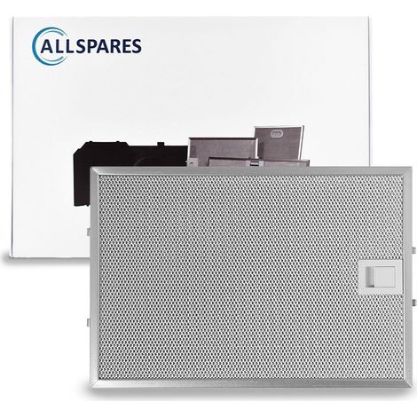 Filtro metallico AllSpares per cappe aspiranti Bosch, Siemens e Neff 00362380/362380 (320x220x8mm)