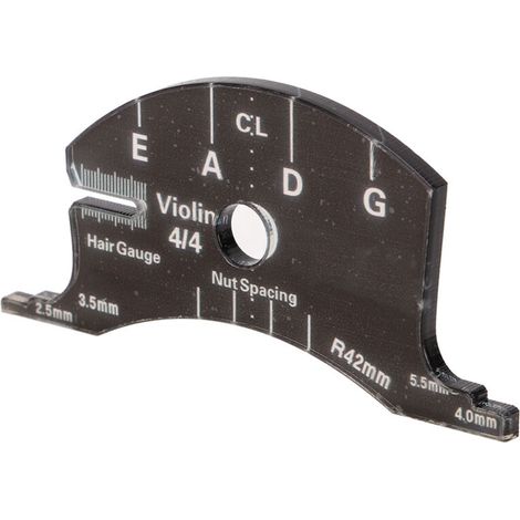 Modèle de chevalet pour violon 4/4 en acrylique - Outil de mesure précis pour la fabrication de chevalets et touche (1/5)