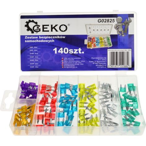Set di fusibili per mini auto 140 pezzi (20) (1/4)