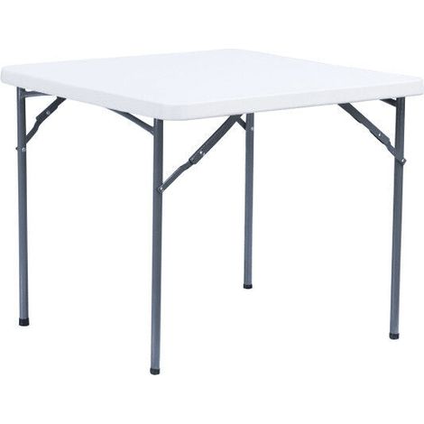 TAVOLO PIEGHEVOLE IN RESINA E METALLO PER CAMPEGGIO SAGRE FIERE CATERING 86x86x74 cm 253v