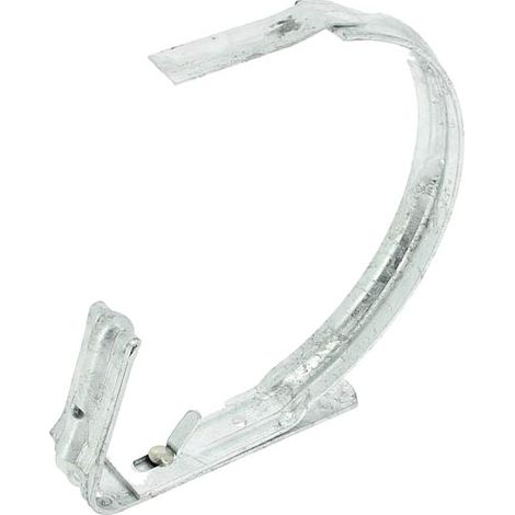 Crochet de gouttière en zinc 1/2 ronde 33 – Élément de fixation pour bac acier – Résistant aux intempéries – Installation facile